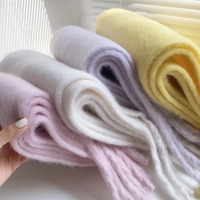 Écharpe surdimensionnée en laine douce avec franges – Accessoire d'hiver élégant 2