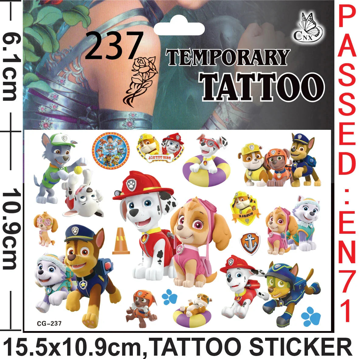 Paw Patrol Birthday Gift Set with Stickers, Bracelets, and Gift Bags for Children – 10 Pieces