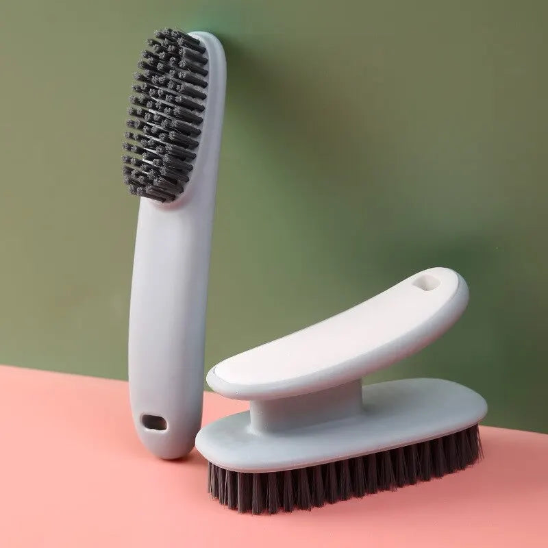 Ensemble de 2 Brosses de Nettoyage à Poils Doux avec Long Manche pour Chaussures et Vêtements - Nettoyage Efficace et Doux