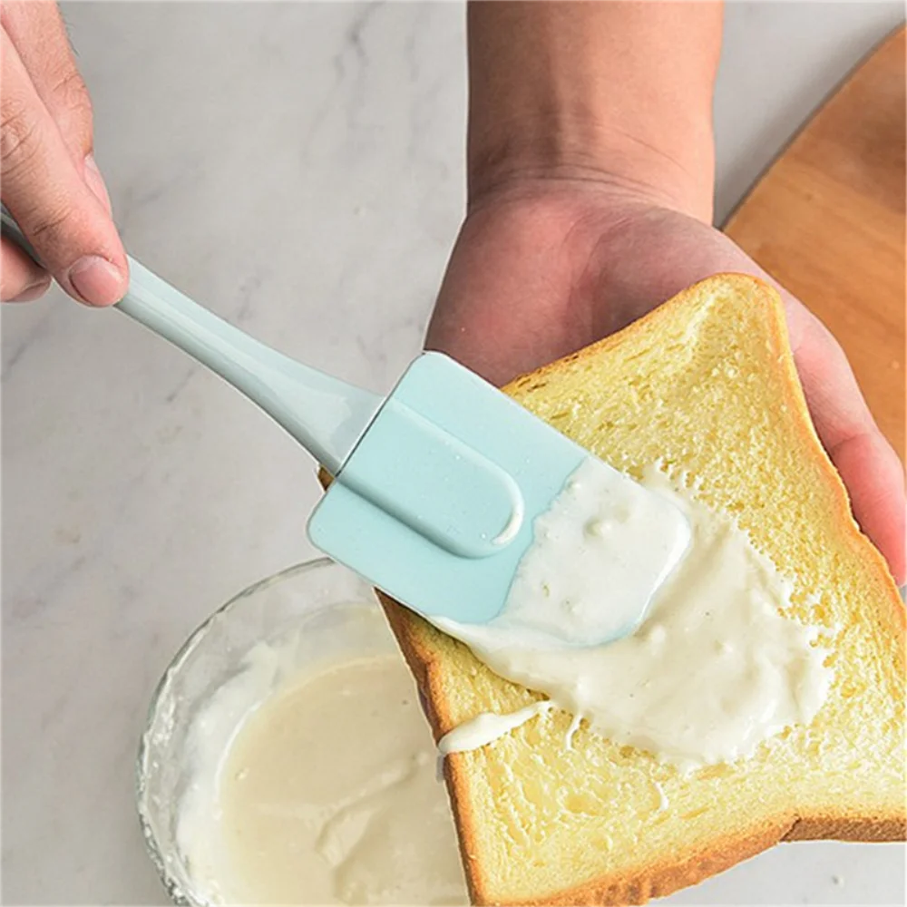 Ensemble de 3 Spatules en Silicone Antiadhésives – Outils de Cuisine Flexibles avec Poignée en PP, Bords Arrondis, Rangement Pratique