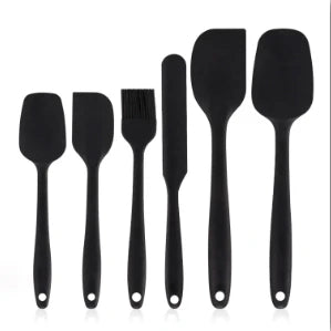 Ensemble de 6 Spatules en Silicone Résistantes à la Chaleur – Ustensiles de Cuisine Antiadhésifs