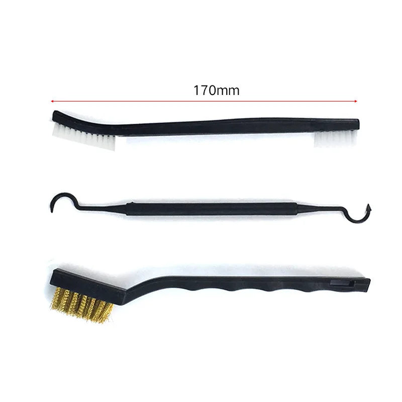 Ensemble de Brosses Métalliques à Double Tête de 7 Pouces – Acier, Cuivre et Nylon pour Nettoyage Efficace des Surfaces Métalliques