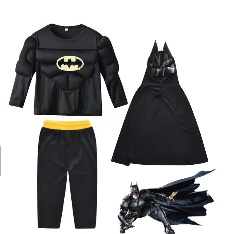 Ensemble de Costume Musculaire de Super-Héros pour Enfants – Halloween et Cosplay