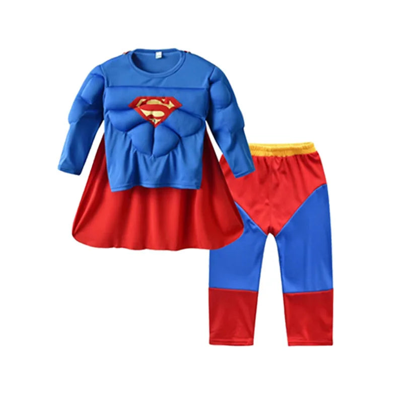 Ensemble de Costume Musculaire de Super-Héros pour Enfants – Halloween et Cosplay