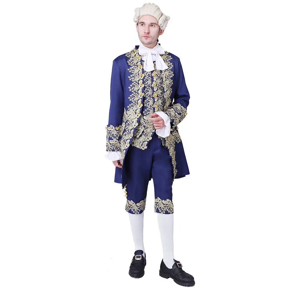 Ensemble de Costume Victorien Régence pour Homme – Costume de Halloween avec Veste, Gilet et Pantalons