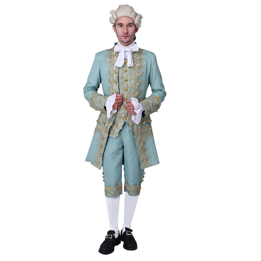 Ensemble de Costume Victorien Régence pour Homme – Costume de Halloween avec Veste, Gilet et Pantalons