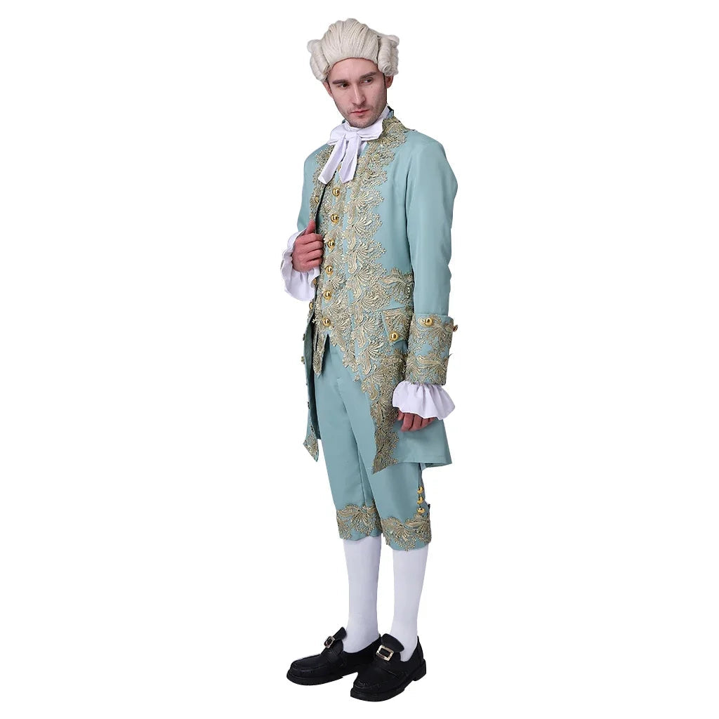 Ensemble de Costume Victorien Régence pour Homme – Costume de Halloween avec Veste, Gilet et Pantalons