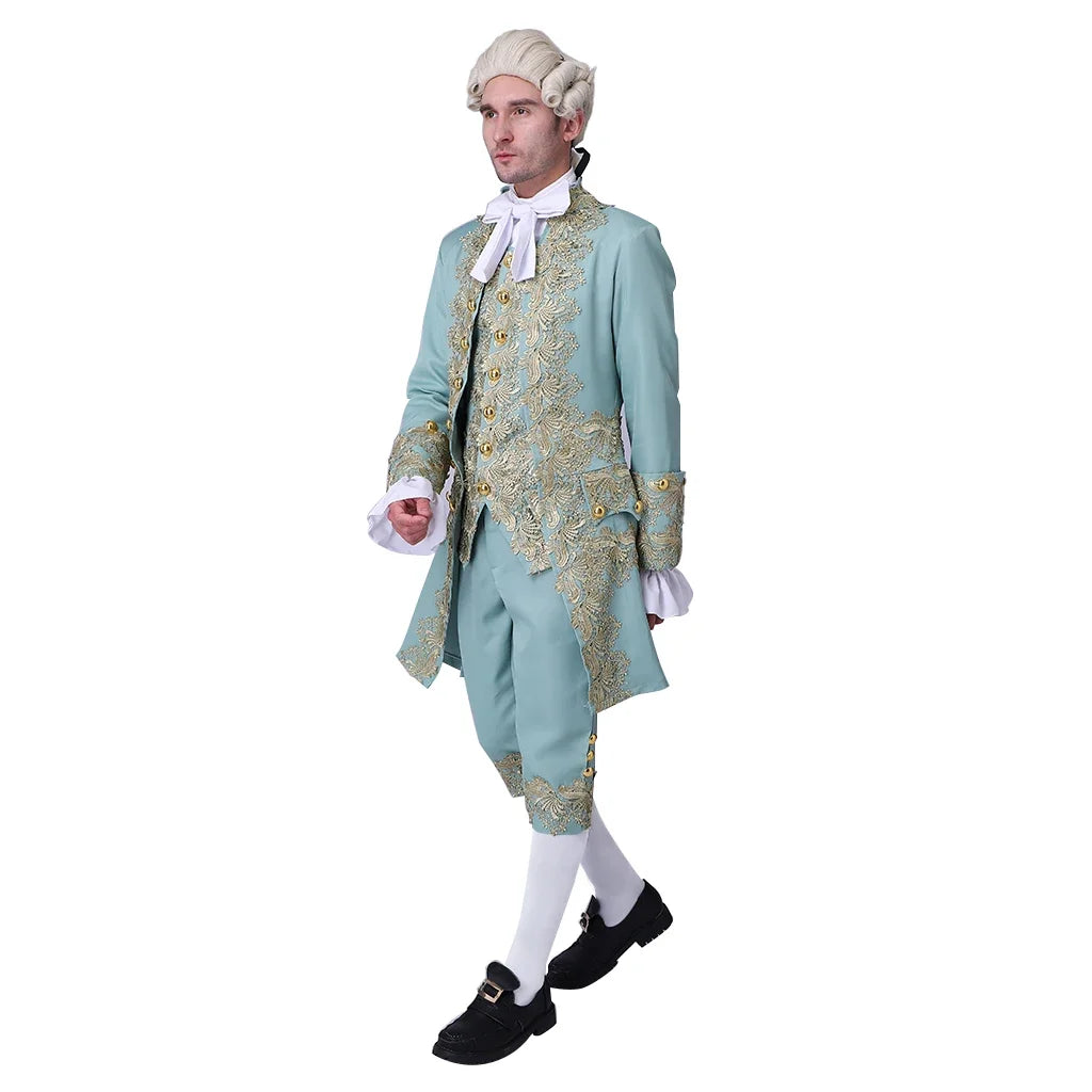 Ensemble de Costume Victorien Régence pour Homme – Costume de Halloween avec Veste, Gilet et Pantalons