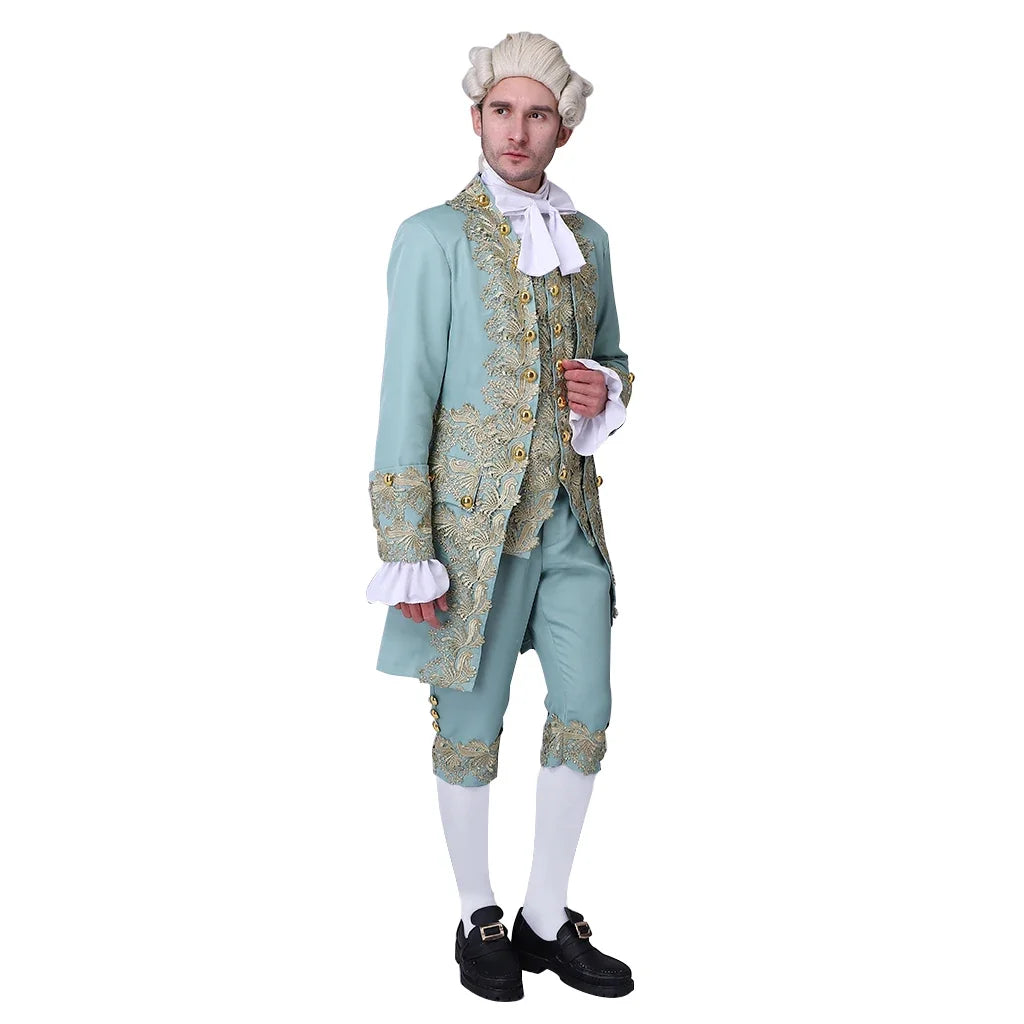 Ensemble de Costume Victorien Régence pour Homme – Costume de Halloween avec Veste, Gilet et Pantalons