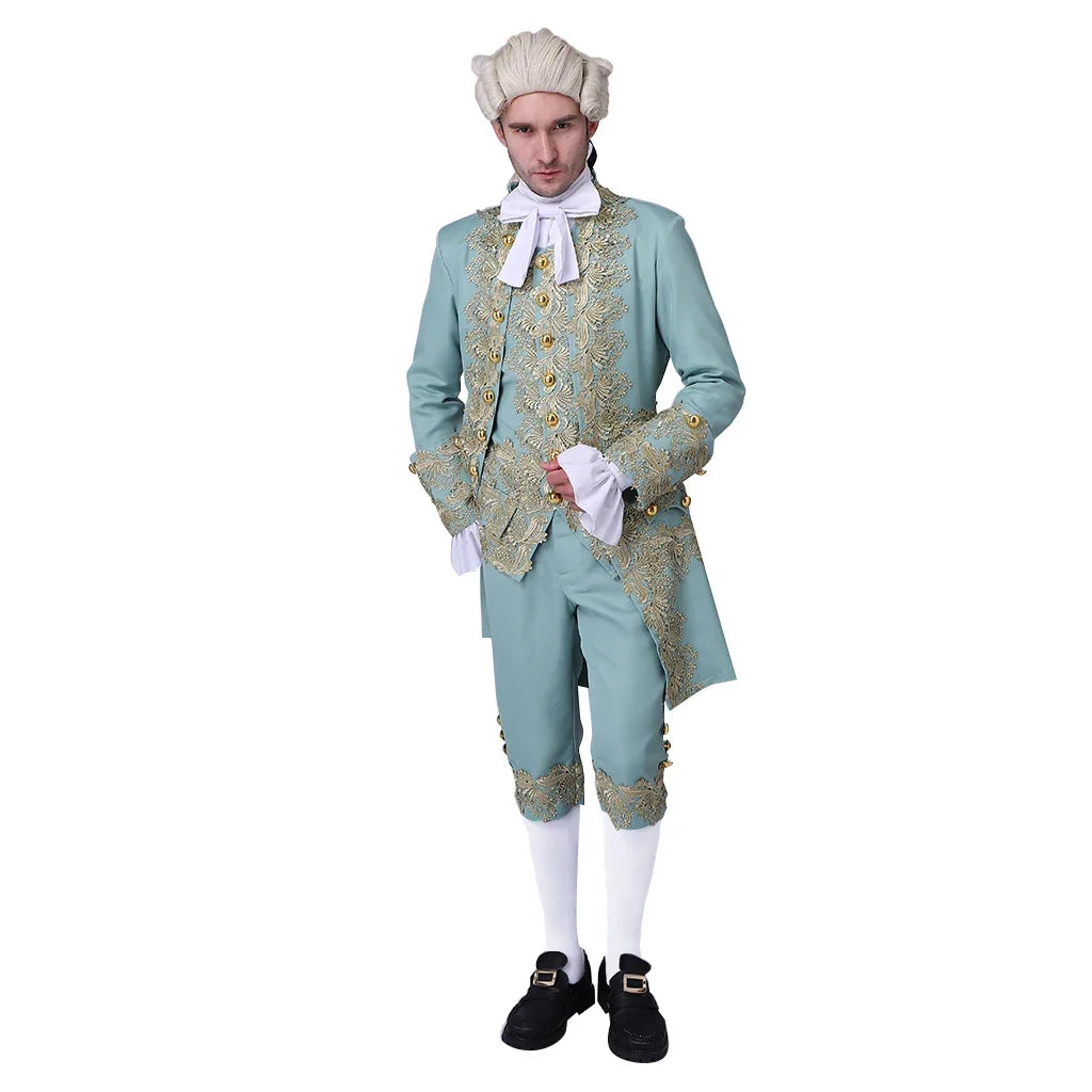 Ensemble de Costume Victorien Régence pour Homme – Costume de Halloween avec Veste, Gilet et Pantalons