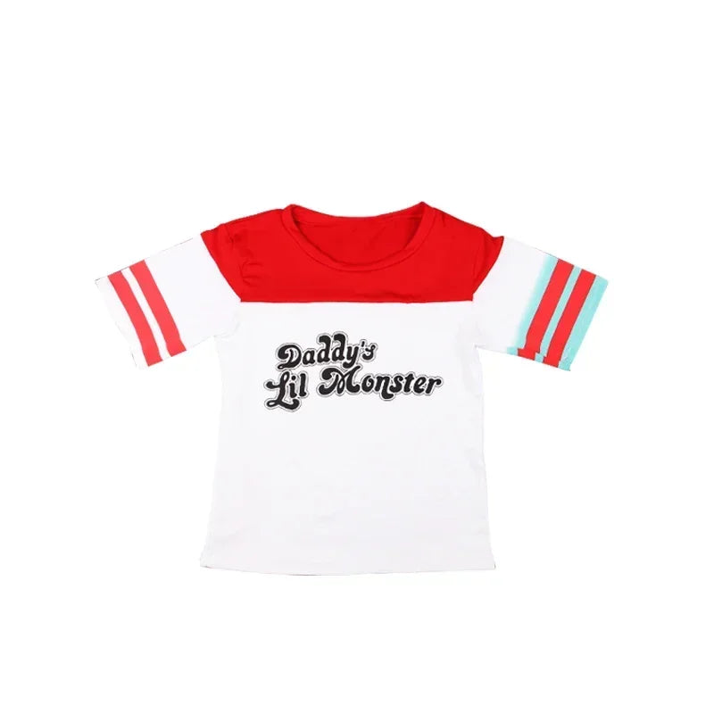 Ensemble de Costumes Harley Quinn pour Femmes - Haut et Pantalon avec Perruque pour Halloween