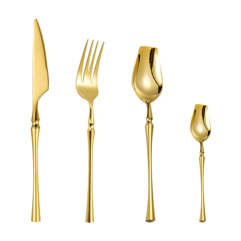 Ensemble de Couverts en Acier Inoxydable 18/10 avec Finition Brillante et Mate – Vaisselle Élégante pour Toutes Occasions