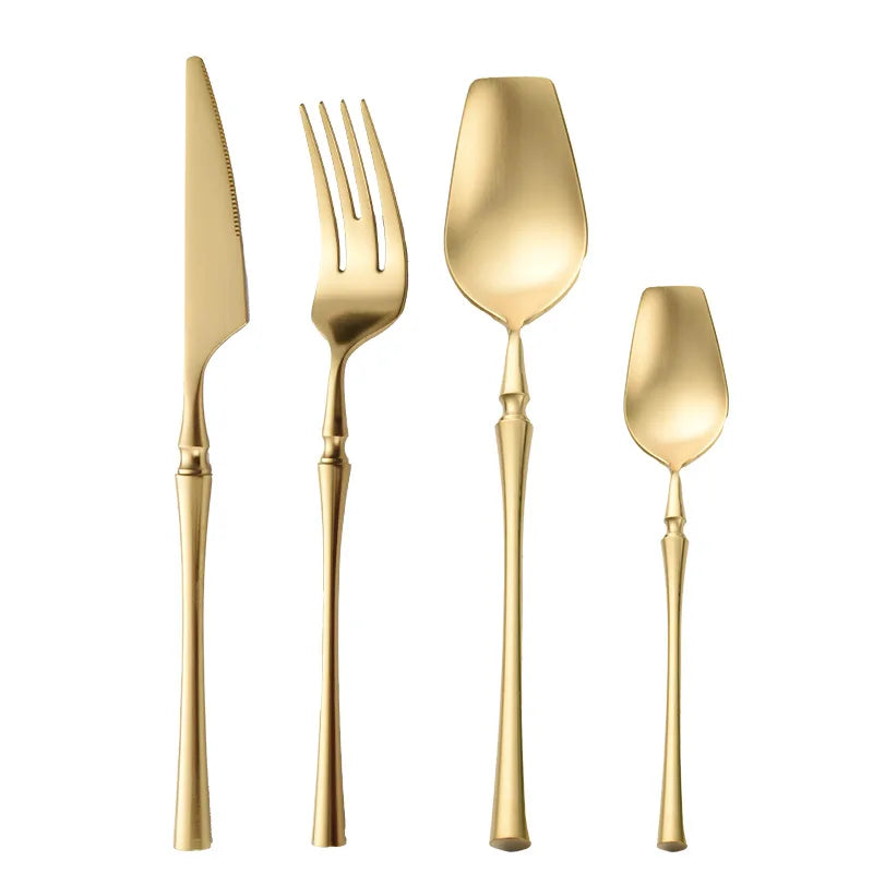 Ensemble de Couverts en Acier Inoxydable 18/10 avec Finition Brillante et Mate – Vaisselle Élégante pour Toutes Occasions