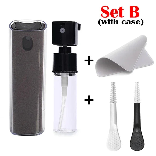 Ensemble de Nettoyage pour Écrans – Spray, Chiffon Microfibre et Brosse pour Smartphones, Tablettes et Ordinateurs Portables