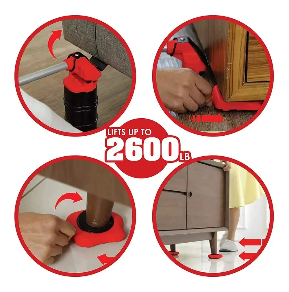 Ensemble de Rouleaux de Transport pour Meubles – Outil de Levage Robuste pour Déplacement Facile