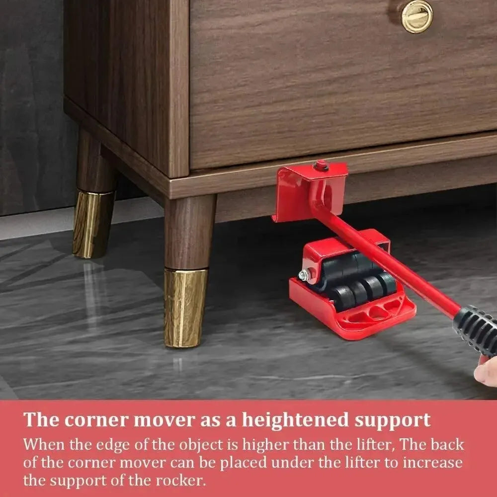 Set of Transport Rollers for Furniture – Robust Lifting Tool for Easy Moving