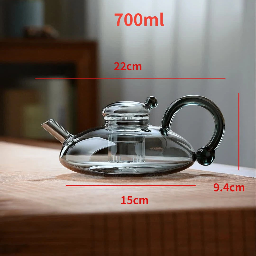 Ensemble de Théière en Verre Borosilicate avec Tasses – Service à Thé Scandinave Résistant à la Chaleur