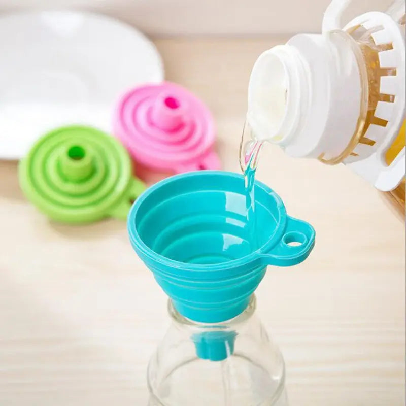 Entonnoir Télescopique Pliable Résistant aux Hautes Températures – Outil de Cuisine Pratique