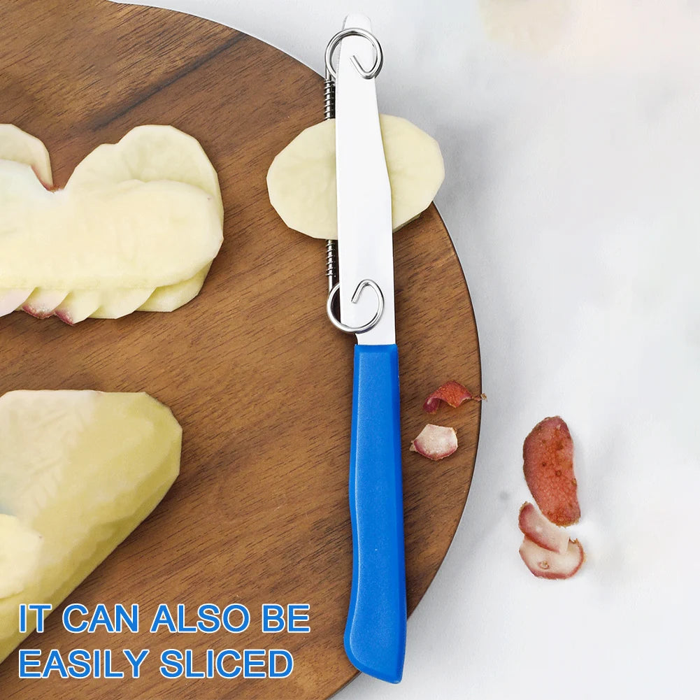 Éplucheur de Cuisine 2 en 1 avec Coupe-Tranchage Rapide et Broyeur de Pommes de Terre