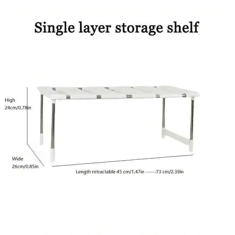Étagères Empilables en Plastique ABS et Acier Inoxydable pour Rangement Cuisine et Salle de Bain – Design Durable et Compact
