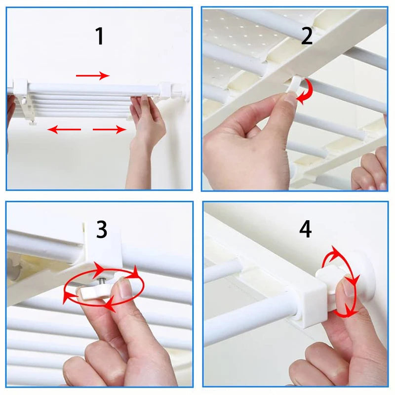 Étagères Murales Réglables pour Rangement – Solutions Polyvalentes pour Placards et Salles de Bain