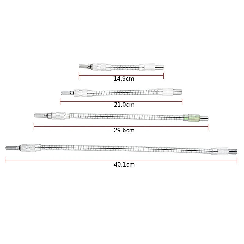 Extension Flexible pour Outils Ménagers - Longueur Réglable de 15 à 40 cm avec Porte-Embout 1/4