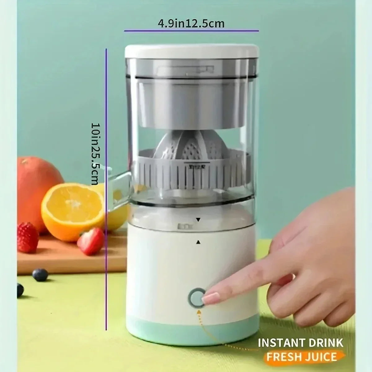 Extracteur de Jus Électrique Portable USB pour Agrumes - 400 ml, Design à Spirale, Séparation des Résidus