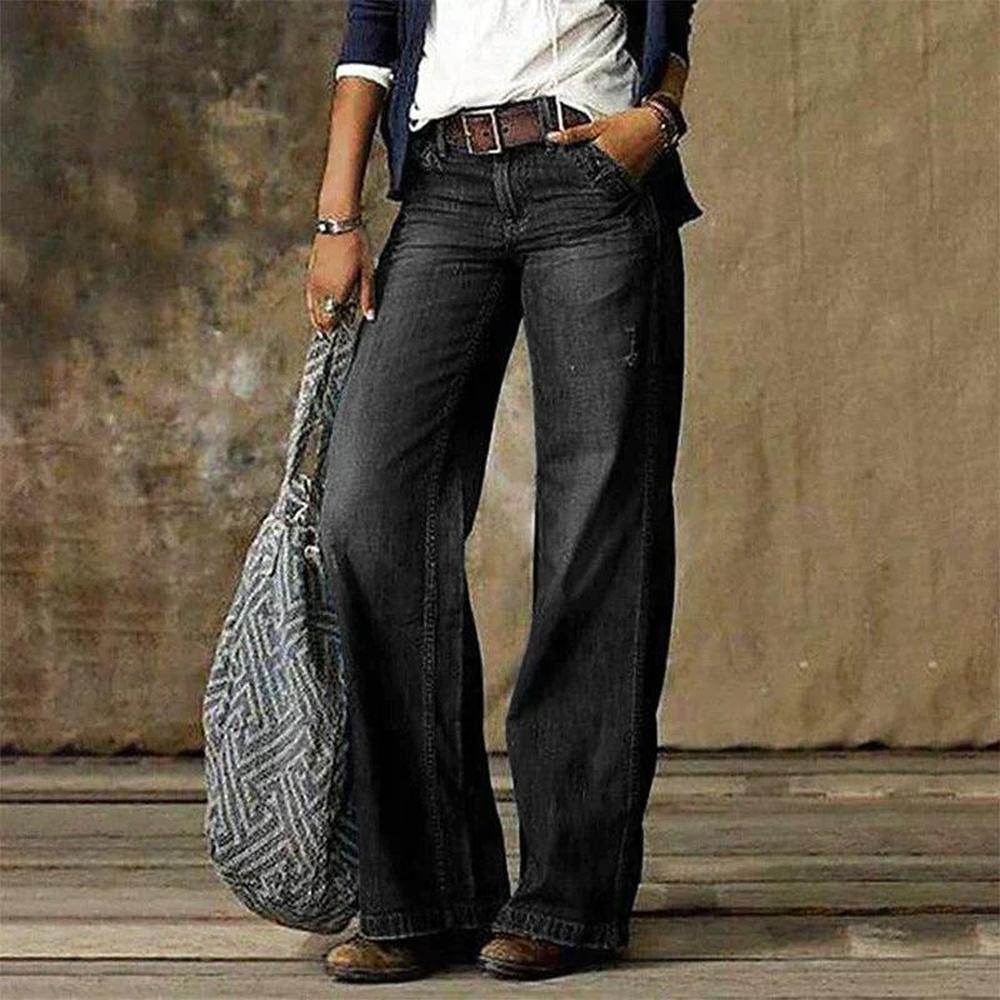 Elegant Custom-Fit Women's Flowing Pants with Eye-Catching Details – Comfortable and Versatile