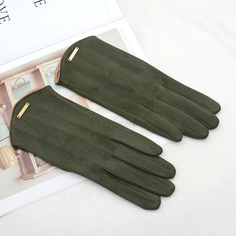 Gants Femme en Daim Doux avec Doublure Chaude - Ajustement Élégant pour Hiver 12