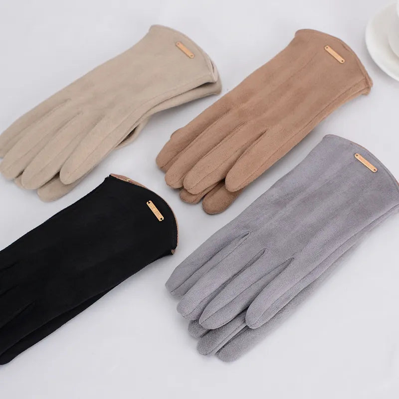 Gants Femme en Daim Doux avec Doublure Chaude - Ajustement Élégant pour Hiver 4