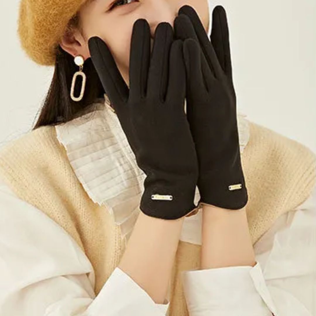 Gants Femme en Daim Doux avec Doublure Chaude - Ajustement Élégant pour Hiver 5