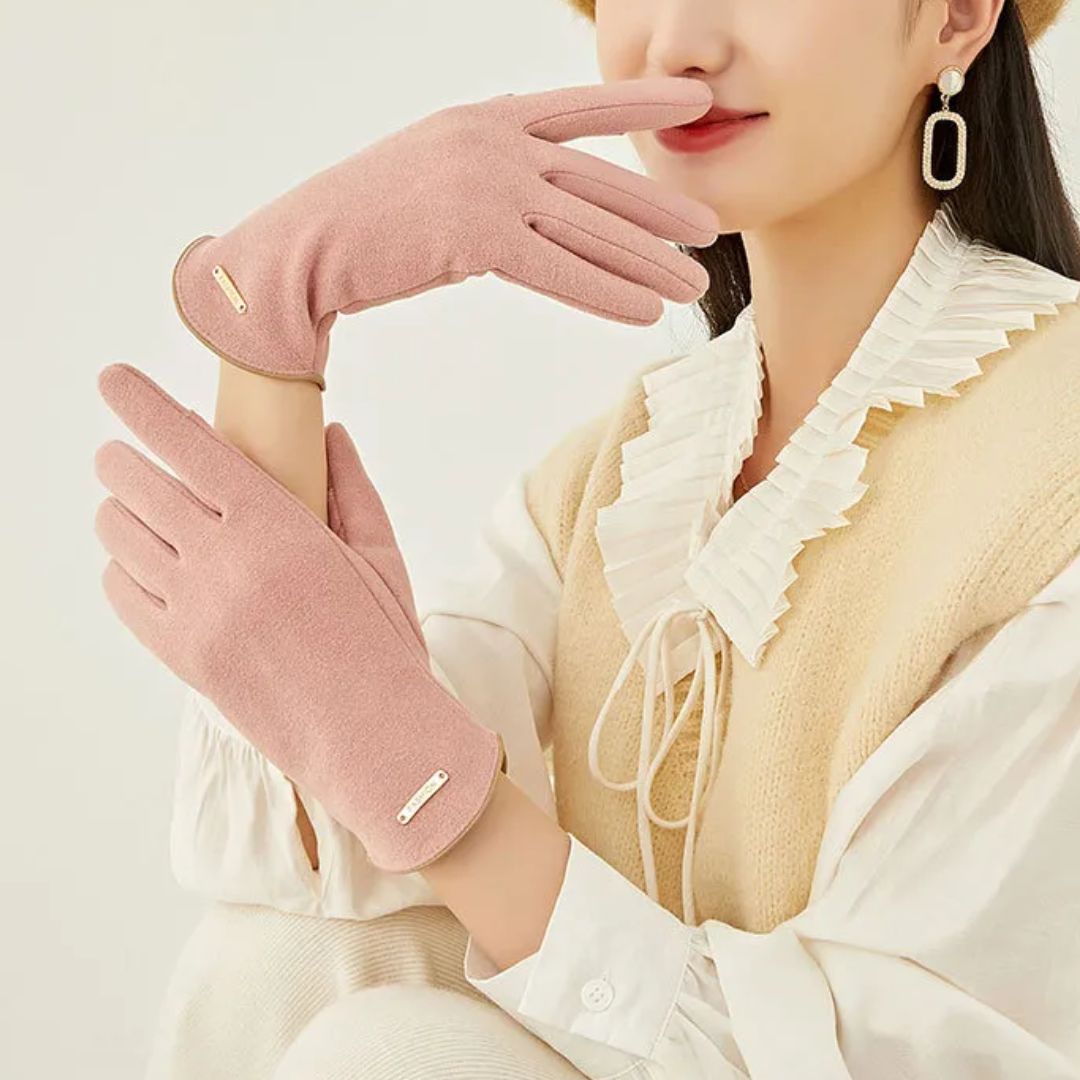 Gants Femme en Daim Doux avec Doublure Chaude - Ajustement Élégant pour Hiver 8