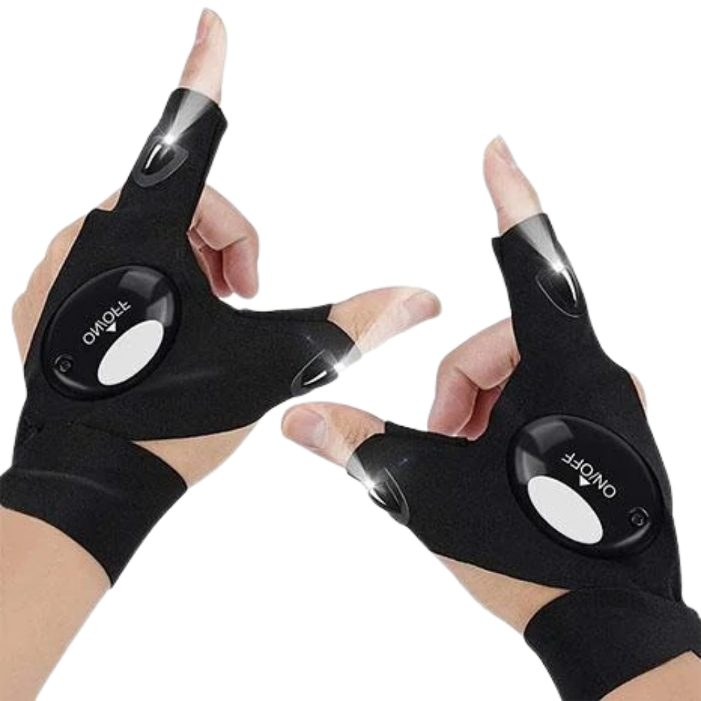 Gants LED Étanches avec Éclairage – Confortables pour Camping et Réparations