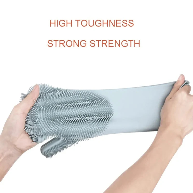 Gants de Vaisselle en Silicone Écologique avec Épurateur Intégré – Outils de Nettoyage Pratiques