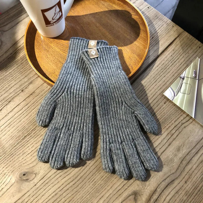 Gants en Coton Mélangé pour Femmes - Design Côtelé et Compatible Écran Tactile 4