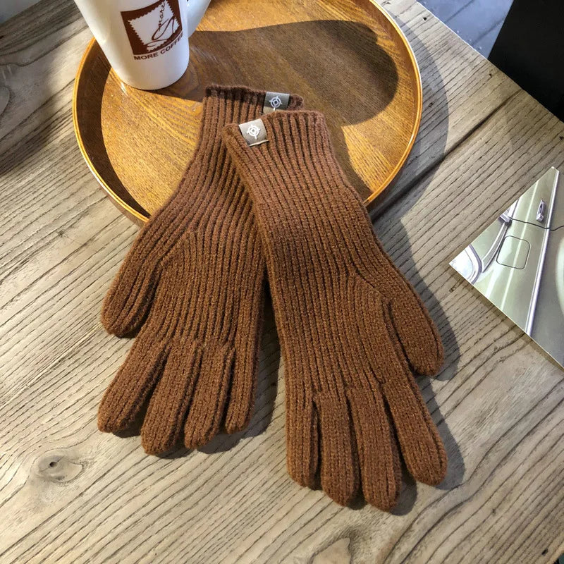 Gants en Coton Mélangé pour Femmes - Design Côtelé et Compatible Écran Tactile 6