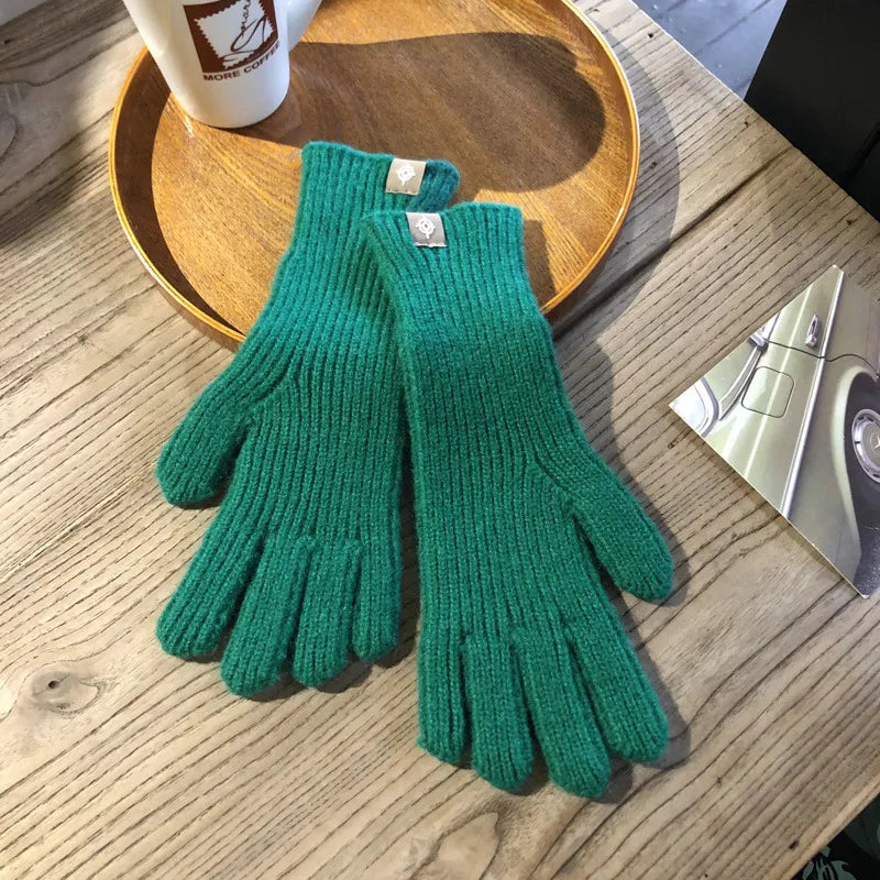 Gants en Coton Mélangé pour Femmes - Design Côtelé et Compatible Écran Tactile 7