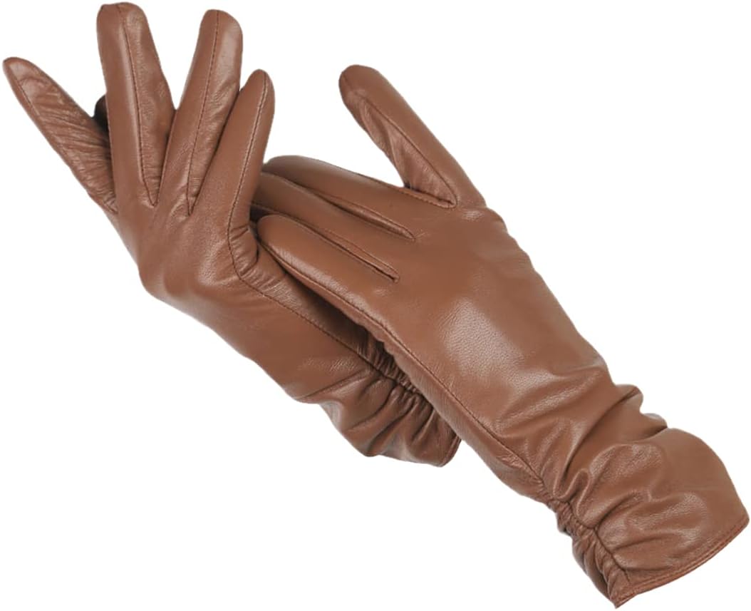 Gants en Cuir Femme Doux avec Doublure en Laine – Élégance et Confort pour Hiver 2