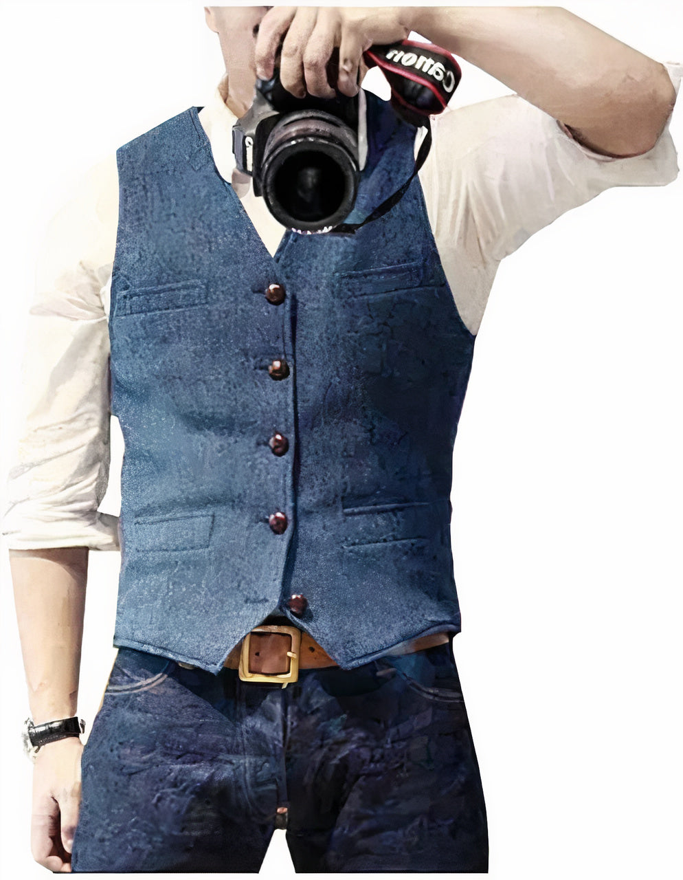 Gilet Classique pour Homme avec Fermeture à Bouton – Élégant et Polyvalent pour Toutes Occasions