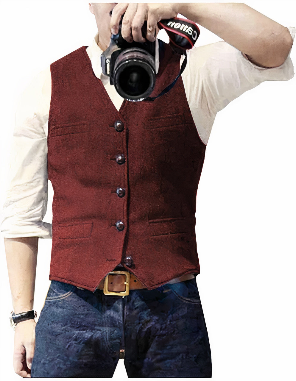 Gilet Classique pour Homme avec Fermeture à Bouton – Élégant et Polyvalent pour Toutes Occasions