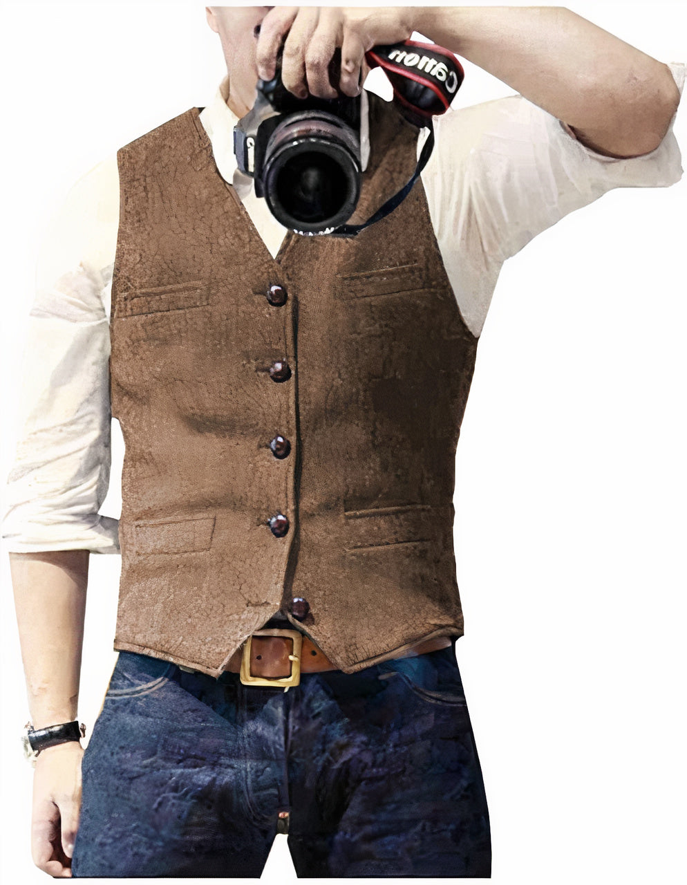 Gilet Classique pour Homme avec Fermeture à Bouton – Élégant et Polyvalent pour Toutes Occasions