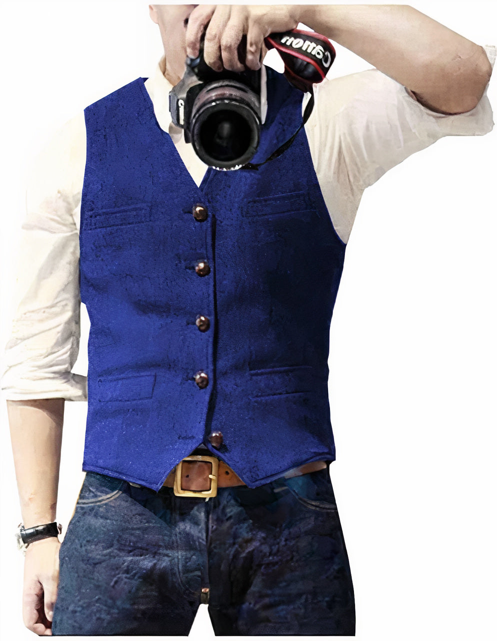 Gilet Classique pour Homme avec Fermeture à Bouton – Élégant et Polyvalent pour Toutes Occasions