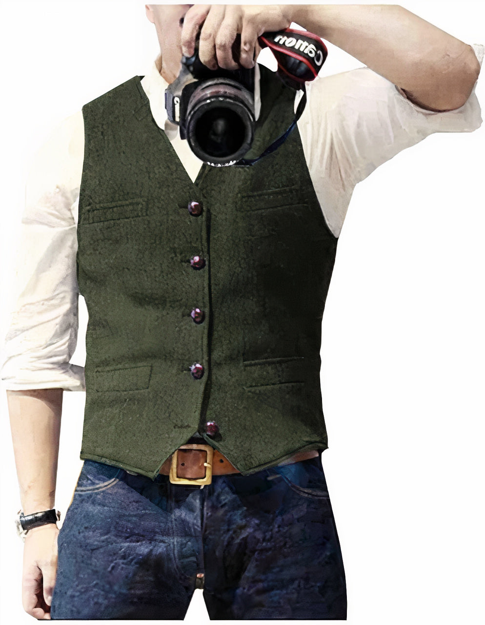 Gilet Classique pour Homme avec Fermeture à Bouton – Élégant et Polyvalent pour Toutes Occasions