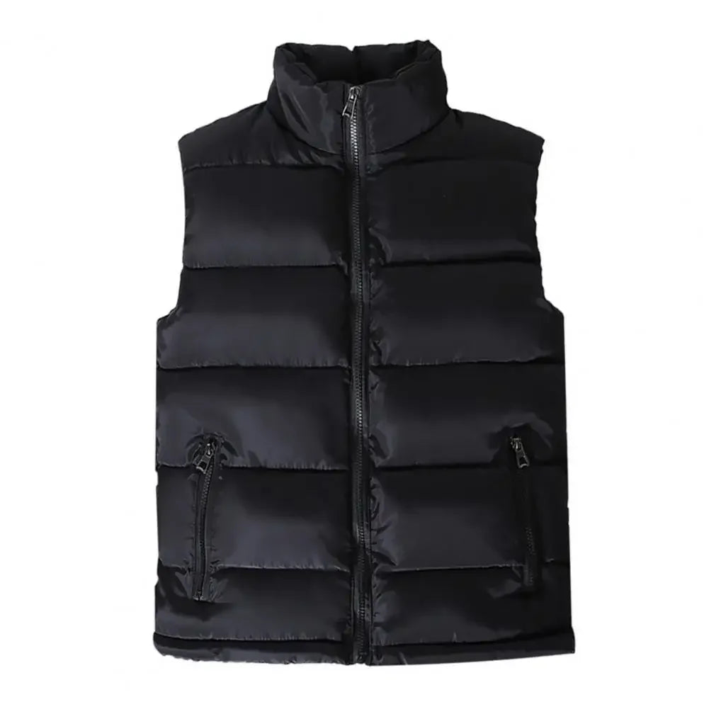 Gilet Matelassé Léger pour Hommes avec Col Montant - Idéal pour le Printemps et l'Automne