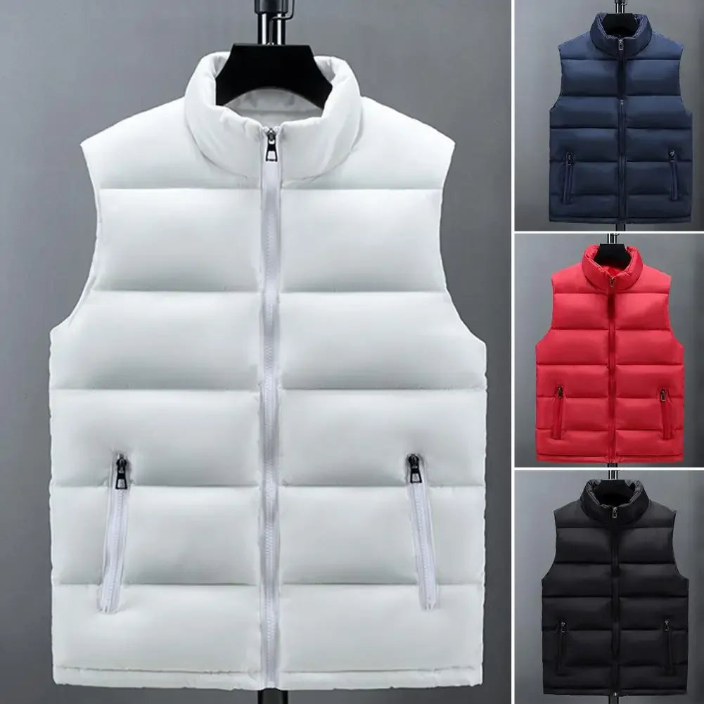 Gilet Matelassé Léger pour Hommes avec Col Montant - Idéal pour le Printemps et l'Automne
