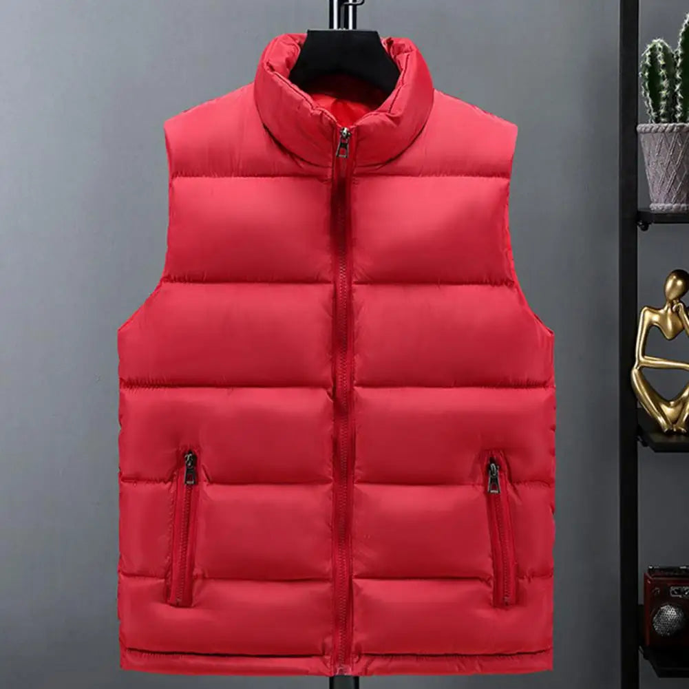 Gilet Matelassé Léger pour Hommes avec Col Montant - Idéal pour le Printemps et l'Automne