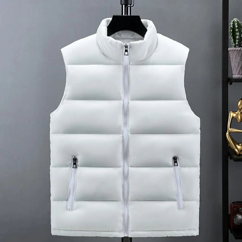Gilet Matelassé Léger pour Hommes avec Col Montant - Idéal pour le Printemps et l'Automne