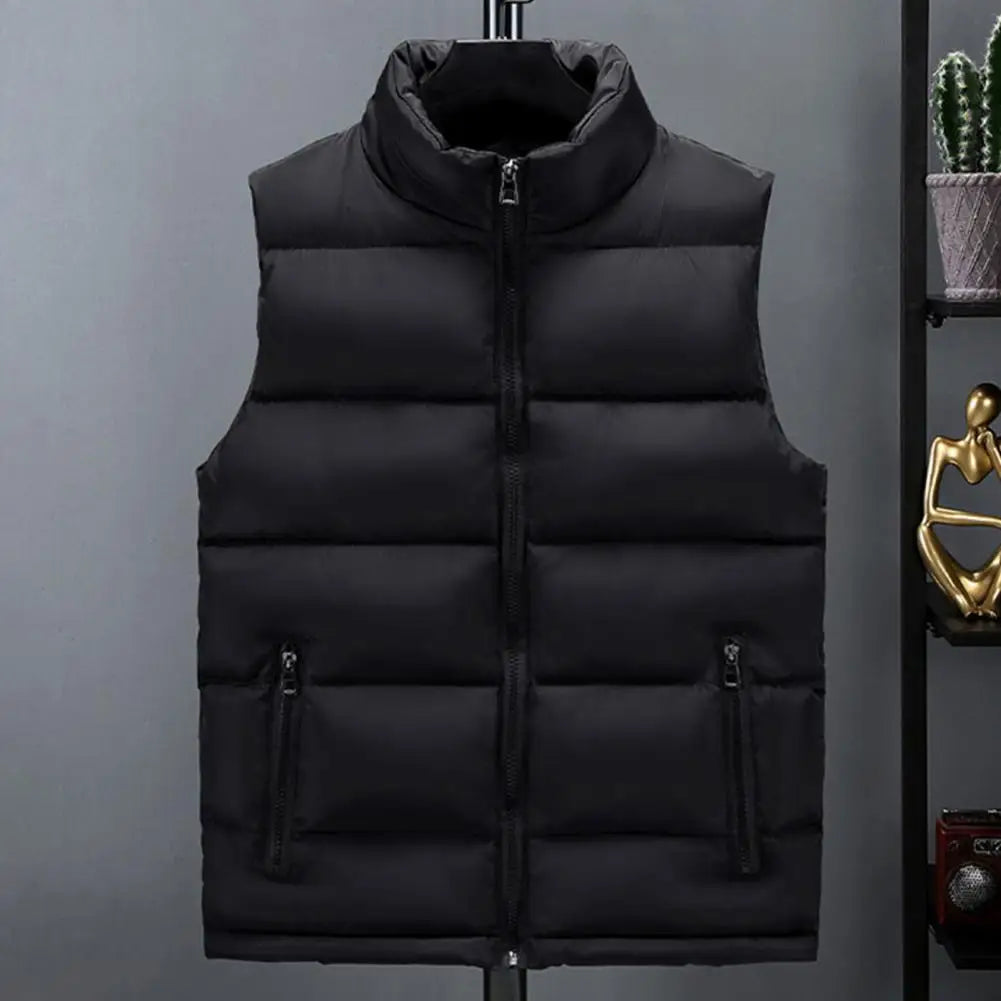 Gilet Matelassé Léger pour Hommes avec Col Montant - Idéal pour le Printemps et l'Automne