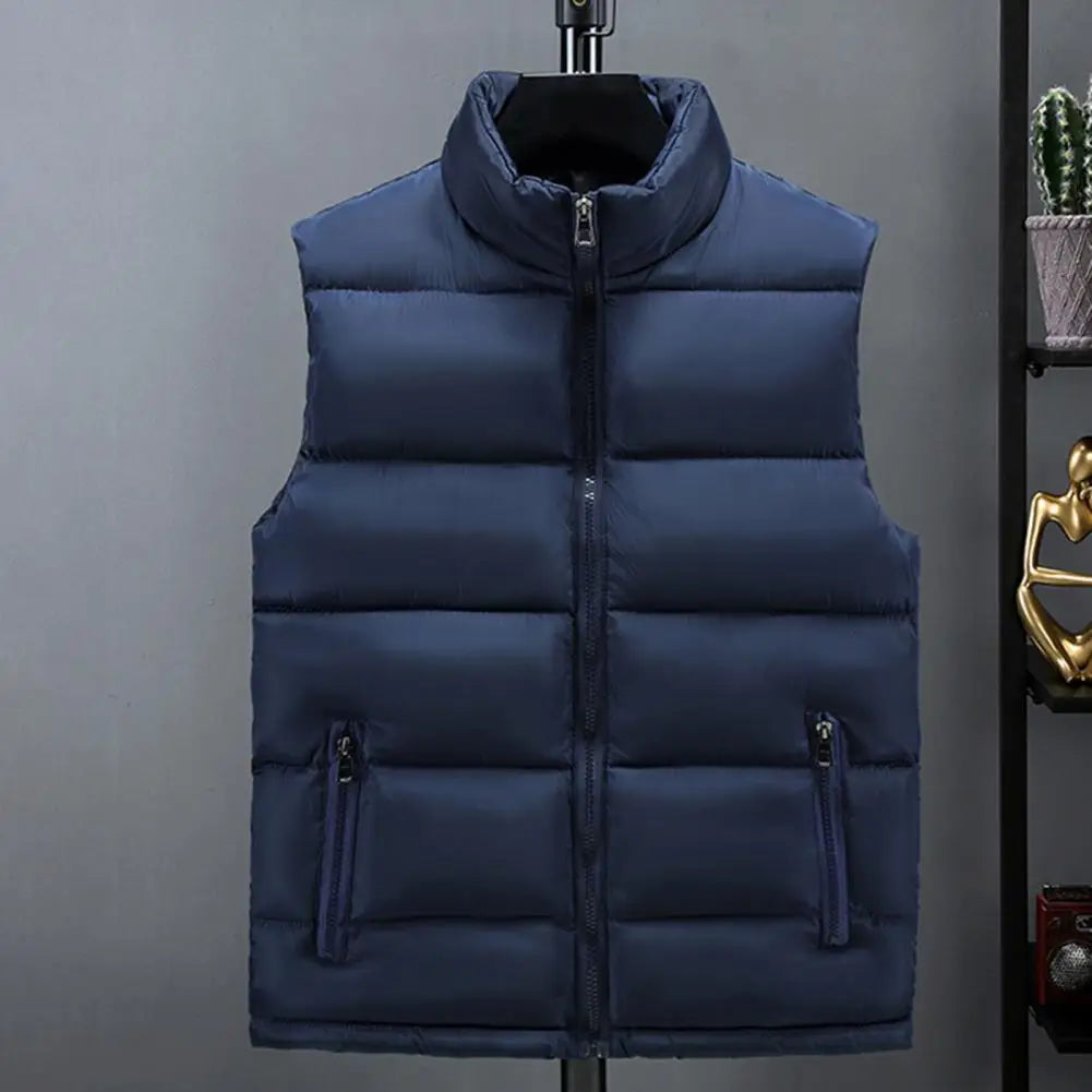 Gilet Matelassé Léger pour Hommes avec Col Montant - Idéal pour le Printemps et l'Automne