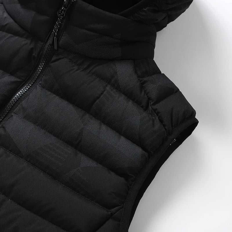 Gilet Matelassé Sans Manches pour Hommes avec Capuche – Comfort and Style for Autumn